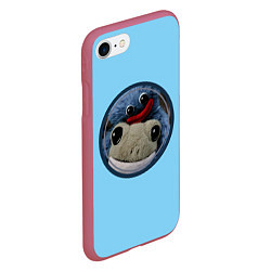 Чехол iPhone 7/8 матовый Хагги Вагги с лягушкой, цвет: 3D-малиновый — фото 2