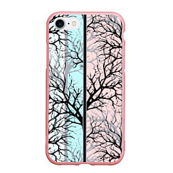 Чехол iPhone 7/8 матовый Абстрактный узор tree branches, цвет: 3D-баблгам