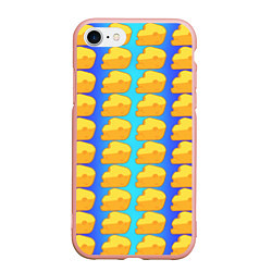 Чехол iPhone 7/8 матовый Сыр сыр сыр, цвет: 3D-светло-розовый