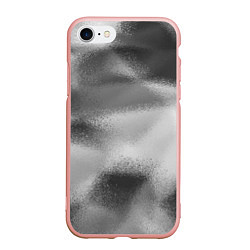Чехол iPhone 7/8 матовый В серых тонах абстрактный узор gray abstract patte, цвет: 3D-светло-розовый