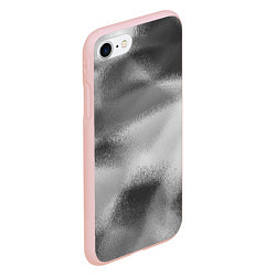 Чехол iPhone 7/8 матовый В серых тонах абстрактный узор gray abstract patte, цвет: 3D-светло-розовый — фото 2