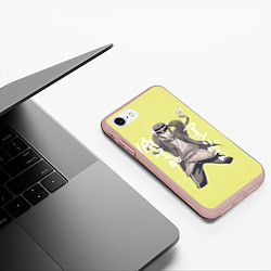 Чехол iPhone 7/8 матовый Саити арт Золотое божество, цвет: 3D-светло-розовый — фото 2