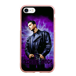 Чехол iPhone 7/8 матовый Depeche Mode - Dave Gahan, цвет: 3D-светло-розовый