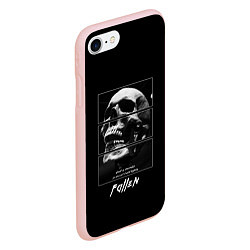 Чехол iPhone 7/8 матовый Skull with inscriptions, цвет: 3D-светло-розовый — фото 2