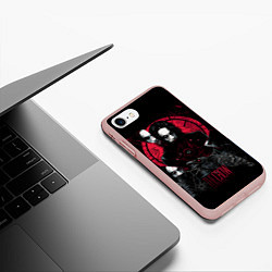 Чехол iPhone 7/8 матовый Брэндон Ли - фильм Ворон, цвет: 3D-светло-розовый — фото 2