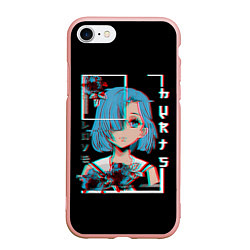 Чехол iPhone 7/8 матовый Love Anime Girl Flowers, цвет: 3D-светло-розовый