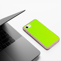 Чехол iPhone 7/8 матовый Кислотный зеленый стиль, цвет: 3D-светло-розовый — фото 2