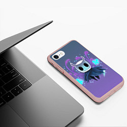 Чехол iPhone 7/8 матовый Hollow Knight - рыцарь, цвет: 3D-светло-розовый — фото 2