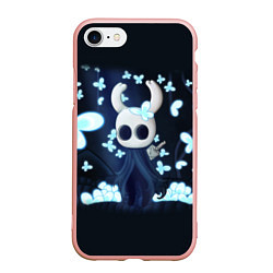 Чехол iPhone 7/8 матовый Hollow Knight бабочки, цвет: 3D-светло-розовый