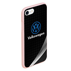 Чехол iPhone 7/8 матовый Volkswagen абстракция, цвет: 3D-светло-розовый — фото 2