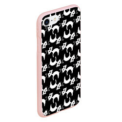 Чехол iPhone 7/8 матовый Крадущиеся Коты, цвет: 3D-светло-розовый — фото 2