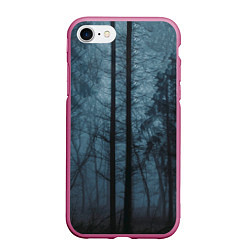 Чехол iPhone 7/8 матовый Dark-Forest, цвет: 3D-малиновый