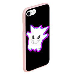 Чехол iPhone 7/8 матовый Pokemon gengar, цвет: 3D-светло-розовый — фото 2