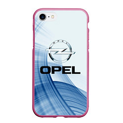 Чехол iPhone 7/8 матовый Opel - logo, цвет: 3D-малиновый