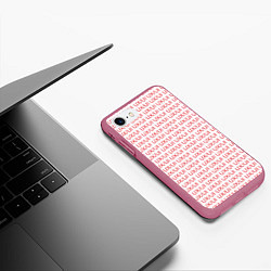 Чехол iPhone 7/8 матовый UXUI red, цвет: 3D-малиновый — фото 2