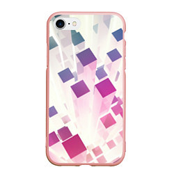 Чехол iPhone 7/8 матовый Неоновый эквалайзер-негатив, цвет: 3D-светло-розовый