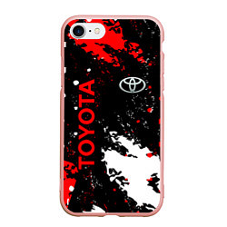 Чехол iPhone 7/8 матовый Toyota - краска, цвет: 3D-светло-розовый