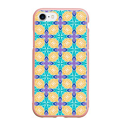 Чехол iPhone 7/8 матовый Мозаика лепестки, цвет: 3D-светло-розовый