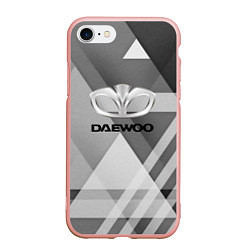 Чехол iPhone 7/8 матовый Daewoo - logo, цвет: 3D-светло-розовый
