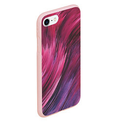 Чехол iPhone 7/8 матовый Текстура буря красок, цвет: 3D-светло-розовый — фото 2