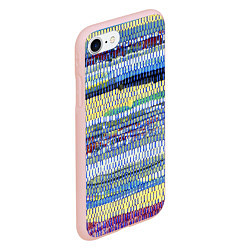 Чехол iPhone 7/8 матовый Сшитые воедино кусочки ткани - patchwork, цвет: 3D-светло-розовый — фото 2