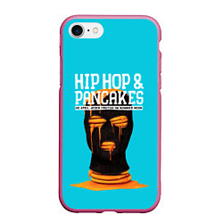 Чехол iPhone 7/8 матовый Balaclava hip-hop and pancakes, цвет: 3D-малиновый