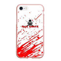 Чехол iPhone 7/8 матовый Iron Maiden rock Senjutsu, цвет: 3D-светло-розовый
