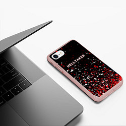 Чехол iPhone 7/8 матовый Helltaker краска, цвет: 3D-светло-розовый — фото 2