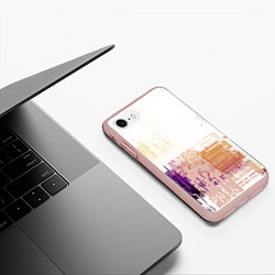 Чехол iPhone 7/8 матовый Пиксельнaя абстракция, цвет: 3D-светло-розовый — фото 2