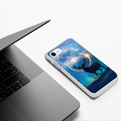 Чехол iPhone 7/8 матовый Мистический олень, цвет: 3D-белый — фото 2