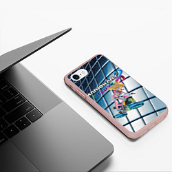 Чехол iPhone 7/8 матовый Принцесса Персик гонщица - Mario Kart 8 Deluxe, цвет: 3D-светло-розовый — фото 2