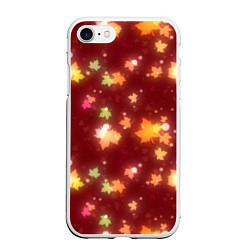 Чехол iPhone 7/8 матовый Неоновый листопад, цвет: 3D-белый