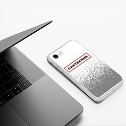 Чехол iPhone 7/8 матовый Сантехник - в красной рамке на светлом, цвет: 3D-белый — фото 2