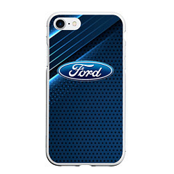 Чехол iPhone 7/8 матовый Ford Абстракция, цвет: 3D-белый