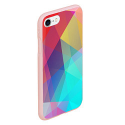 Чехол iPhone 7/8 матовый Нежный разноцветный фон, цвет: 3D-светло-розовый — фото 2