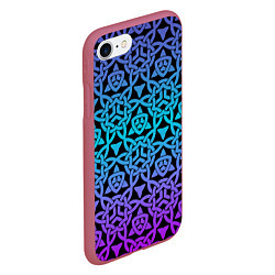 Чехол iPhone 7/8 матовый Градиентный сложный узор, цвет: 3D-малиновый — фото 2