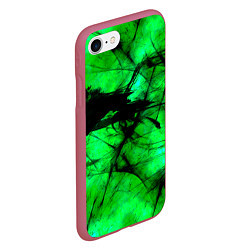 Чехол iPhone 7/8 матовый Зеленый фантом, цвет: 3D-малиновый — фото 2