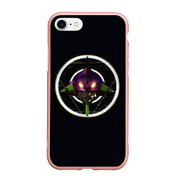 Чехол iPhone 7/8 матовый Evangelion grunge, цвет: 3D-светло-розовый