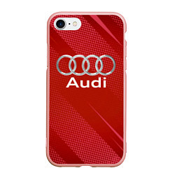 Чехол iPhone 7/8 матовый Audi abstraction, цвет: 3D-светло-розовый