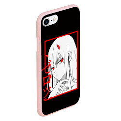 Чехол iPhone 7/8 матовый Darling in the Franxx: 02, цвет: 3D-светло-розовый — фото 2