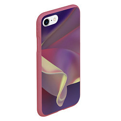 Чехол iPhone 7/8 матовый Абстрактные объёмные волны бархата, цвет: 3D-малиновый — фото 2