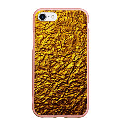 Чехол iPhone 7/8 матовый Золотая фольга, цвет: 3D-светло-розовый