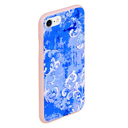 Чехол iPhone 7/8 матовый Растительный орнамент - паттерн, цвет: 3D-светло-розовый — фото 2