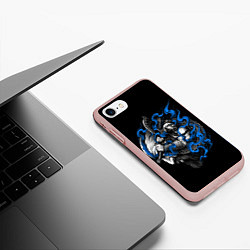 Чехол iPhone 7/8 матовый Ледяная ярость Кратоса GoW Ragnarok, цвет: 3D-светло-розовый — фото 2