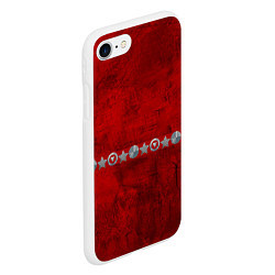 Чехол iPhone 7/8 матовый Красный градиент, цвет: 3D-белый — фото 2
