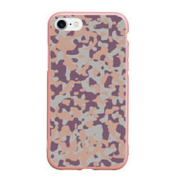 Чехол iPhone 7/8 матовый Камуфляж German, цвет: 3D-светло-розовый