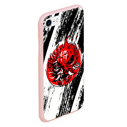 Чехол iPhone 7/8 матовый Киберпанк 2077 белый арт, цвет: 3D-светло-розовый — фото 2