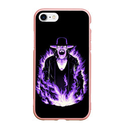 Чехол iPhone 7/8 матовый The phenom undertaker, цвет: 3D-светло-розовый