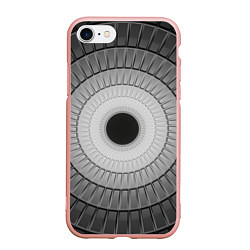 Чехол iPhone 7/8 матовый Абстрактная спираль, цвет: 3D-светло-розовый