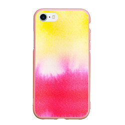 Чехол iPhone 7/8 матовый Солнечная акварель, цвет: 3D-светло-розовый
